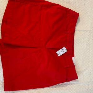Lands End mid rise red shorts